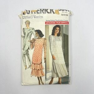 Butterick Richard Warren 5840 Sewing Pattern Women 14-16-18 Tunic Dress Pant 80s
